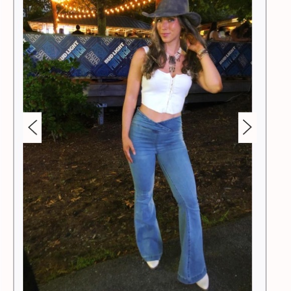 We The Free Venice Beach Flare Retro Soft Stretch Jeans Size 26 - Picture 2 of 16